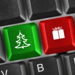 Computer keyboard with Christmas keys