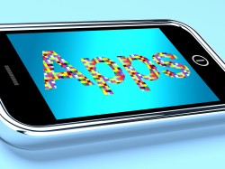 Mobile Phone Apps Applications On Smartphone, mobile app