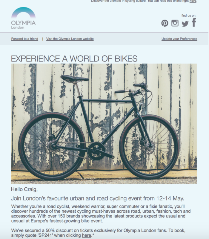 Bike event Olympia
